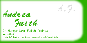 andrea fuith business card